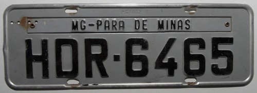 Nummernschild aus brasilien - aus,