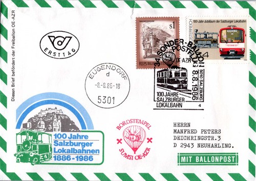 österreich ballonpost 1986 - Österreich,,