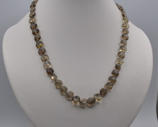 Rauchquarz Halskette mit glatt