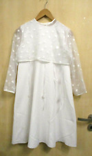Bian Corella Kommunionkleid Blumenmädchen Kleid+ Kopfschmuck Gr.134 weiss NEU