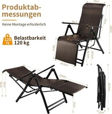 Liegestuhl klappbar Rattan