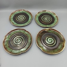 4× Karlsruher Majolika Teller