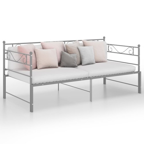 Tagesbett ausziehbar grau - tagesbett,