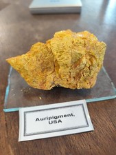 MEGA XL Auripigment Mineralien MineralSteine USA Orange 10cm