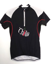 Chiliii: Hot spicy sports wear, Damen Radlershirt, schwarz, hellgrau, Gr. M