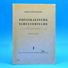 DDR Physikalische Schulversuche 5 Schulbuch Lehrbuch EA 1956 DDR Strömungslehre
