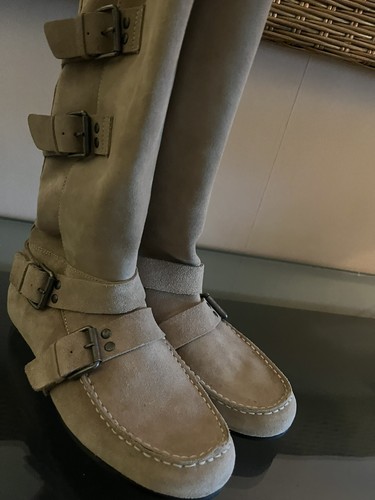 Leder suede stiefel zara - stiefel, v.