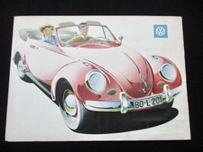 VW Käfer beetle Cabriolet  34PS 6S. A4 1961 Deutsch Prospekt Brochure 771