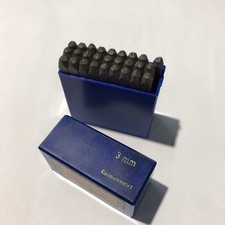 Hommel Schlagbuchstaben Stempel Schlagstempel A -Z, Schriftgröße 3 mm  (F-70)