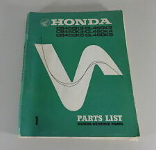 Parts List / Spare Parts Catalog Honda CB / CL 450 K3 / K4 / K5 from 01/1972