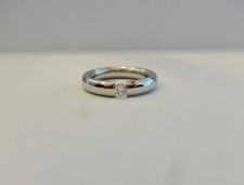 Eleganter 950er Platinspannring BRILLANT 0,21 Carat, Ringgrößen 53,54