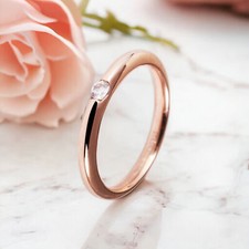 Edelstahlring Damen rosegold