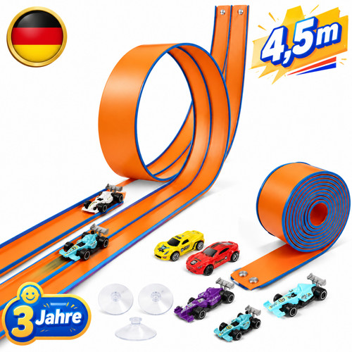 Flexible autorennbahn mit - 4.5m,