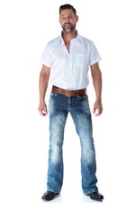 Comycom Herren Bootcut Jeans