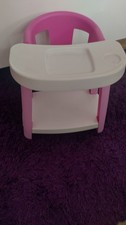Puppen Hochstuhl Rosa Weiß
