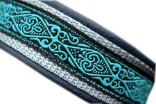 Hundehalsband Leder Dunkelblau