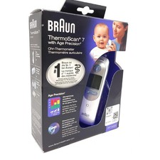 Braun ThermoScan 7 Ohrthermometer Age Precision Technologie Farbcodiertes Digita