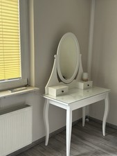 Dressing Table HEMNES Frisiertisch mit Spiegel, weiß, 100x50 cm,