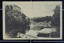 AK Weilburg Lahn 1910 gelaufen Lahn Nachen Anlegestelle  Brücke Gießen