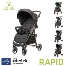 4BABY RAPID Kinderwagen Buggy, leicht, bis 22kg, Liegeposition, 5-Punkt Gurt