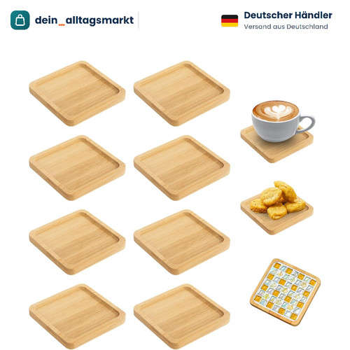 Mini bambus tablett stück - bambus, 8