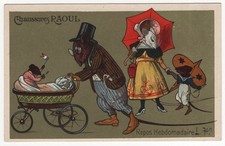 Vermenschlichte Tiere, Mäuse, Chaussures RAOUL, Herr Maus mit Kinderwagen....