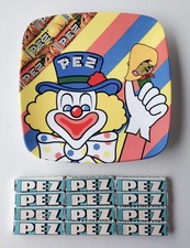 PEZ , 12 antike Traubenzucker Päckchen ungeöffnet u. ein gebrauchter Zahlteller 