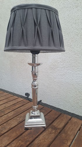 Tischlampe silber grau 27 - tischlampe,