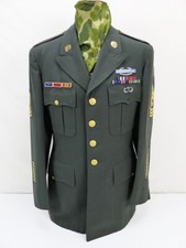 US Uniform Coat Man's Serge Green 1957 Airborne Special Forces 40L Korea Vietnam