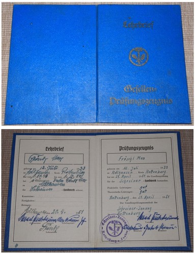 Lehrbrief mit prüfungszeugnis - lehrbrief,