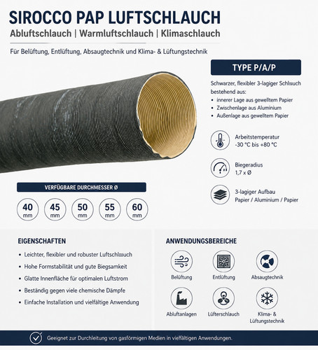 Pap luftschlauch 40mm - pap,