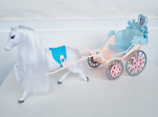 Barbie Prinzessin Rapunzel Kutsche Wagen 2002 mit Pferd Set