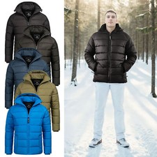 Arctic Seven Herren Winter Stepp Jacke Winterjacke gesteppt Stepp Kapuze AS420