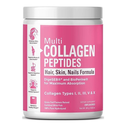 Multi kollagen pulver - kollagen, 300g