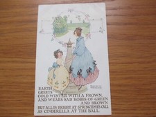 Original Künstler signierte Postkarte. Norman Hartridge 'A Child's Garden' unbenutzt.