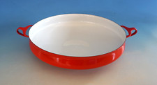 Vintage Dansk Kobenstyle Pfanne Paella rot Emaille Jens Quistgaard JHQ (F025-969