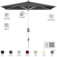KNIRPS APOLL 230 x 150 cm rechteckig Balkonschirm 7 Farbvarianten Sonnenschirm