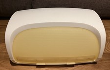Tupperware BrotMax A107 weiß-gelb Brot Brotkasten, Brot-Max, Brotaufbewahrung