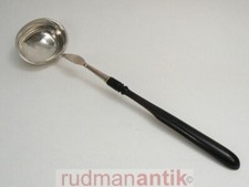 antike SUPPENKELLE SILBER 12 LOT mit HOLZGRIFF BIEDERMEIER - datiert 1842 -sign.