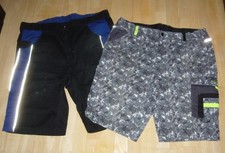 2 Stück kurze Herren Arbeitshosen Gr. XL XXL 56 58 Bermuda Shorts blau schwarz