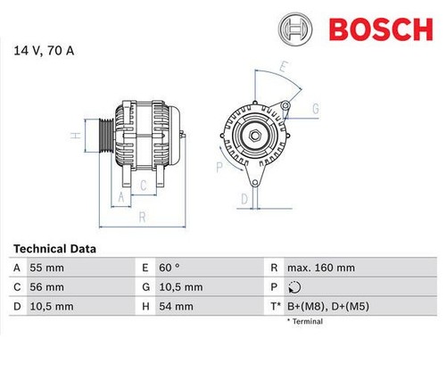 Generator bosch 0986041240 - generator,