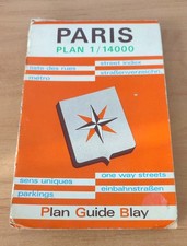 Alter Stadtplan Paris 70er Jahre mit Metroplan