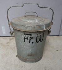 Vintage Antik Zeuna Mülleimer Ascheeimer Blecheimer Eimer Blech 50er (F025-042)