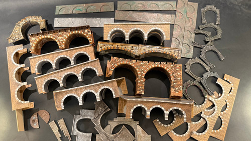 Model railway bridge parts - railway,