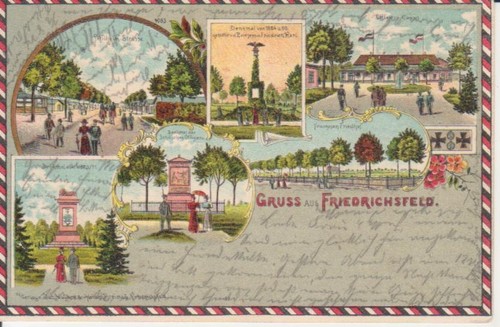 Friedrichsfeld bei wesel - wesel, litho
