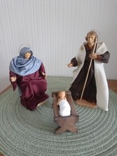 Krippenfiguren von Heide /Holz Bekleidet  4Tlg. Gr. 20 cm