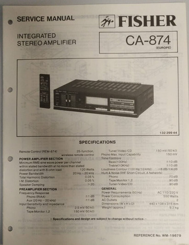 Fisher service manual - service,