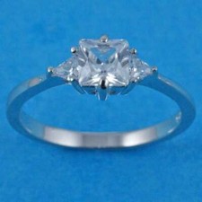 925 Silber Trio CZ Ring