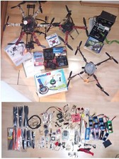 6 Drohnen, Quadrokopter, Graupner System, Monitor, Kamera u. viel Zubehöhr