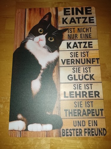Katze blechschild schild - blechschild,